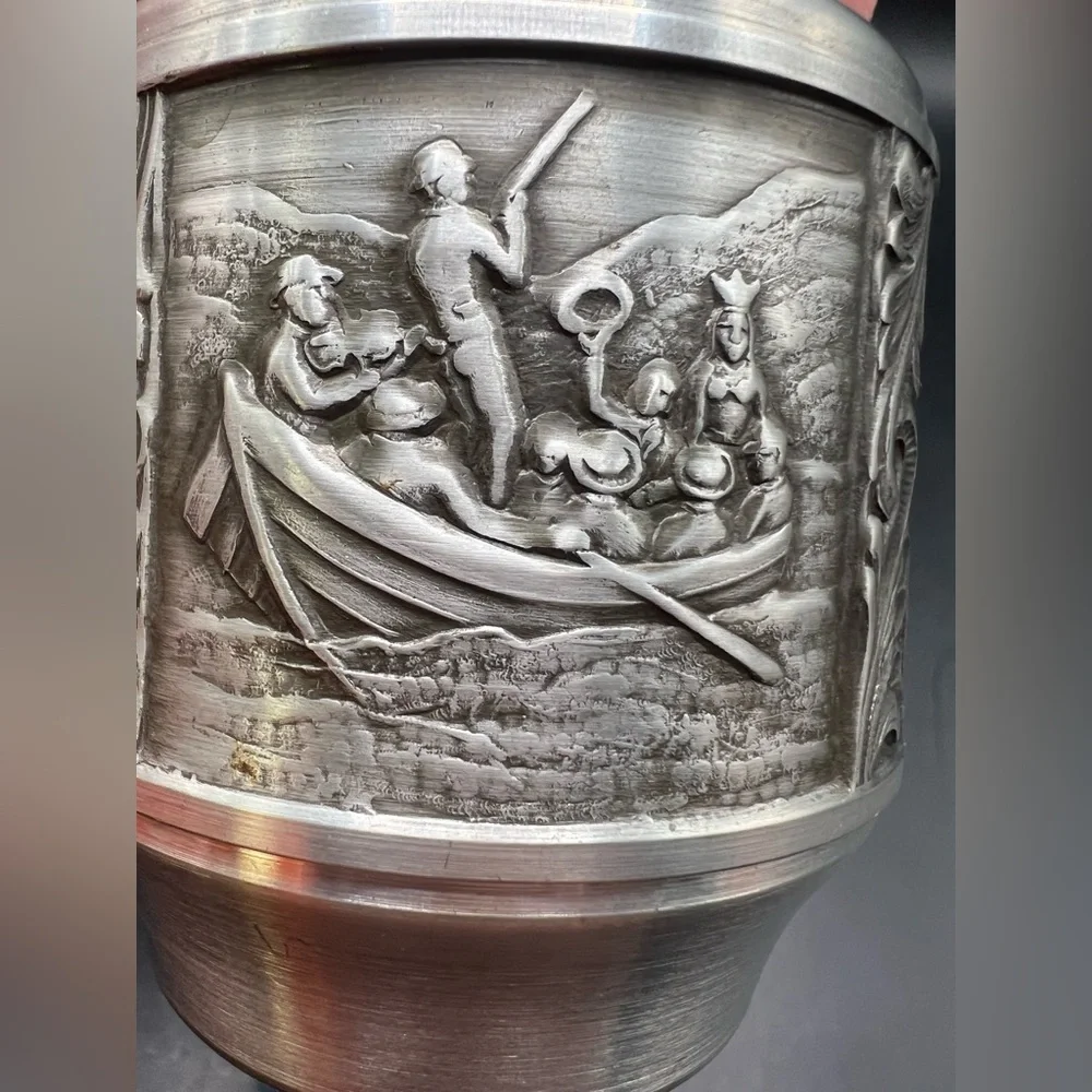 Norsk- Pewter, four sided vase-7 inches‎ tall, Made in Norway